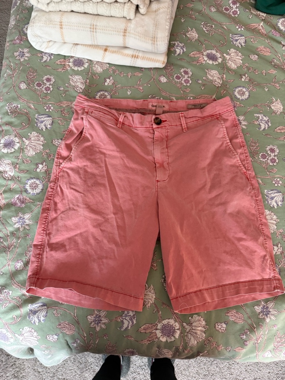 Goodfellow & Co Pink Flat Front Cotton Shorts